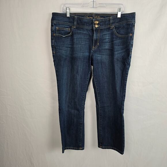 Tommy Hilfiger Denim Cropped Jeans Women's 14 Blue Dark Wash - Picture 1 of 15